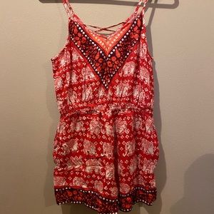 Charlotte Russe elephant print romper